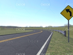 公路转弯模型Road