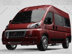 菲亚特汽车ducato杜卡托面包车2006-2014款C4D汽车模型下载
