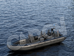 C4D橡皮艇皮划艇充气船冲锋舟气垫船 Rubber boat 3d model