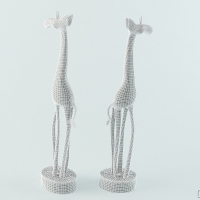 梅花鹿艺术摆件3D模型：Free wooden girafa