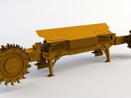 煤矿综合采煤机设备C4D模型 coal mining 3d model