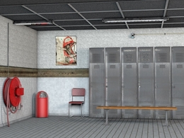 C4D工人更衣室渲染模型 Lockerroom C4D Model