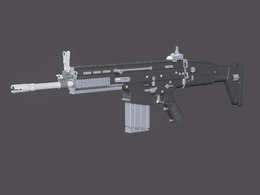 SCAR突击步枪Scar H Assault Rifle Black