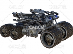 科幻武装战车C4D模型Leviathan - 3D Model