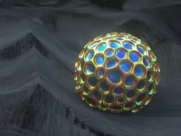 C4D octane 异性元素 金属圆球小坑工程文件