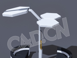 C4D未来城市灯杆模型