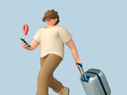 拉旅行箱旅游男孩人物C4D OCTANE模型下载