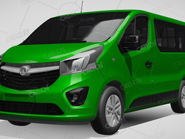 沃克斯豪尔vivaro-ecoflex面包车MPV商务车小巴2015款C4D汽车模型下载