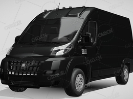 道奇RAM封闭车厢货车运输车商务车promaster2015款C4D汽车模型下载