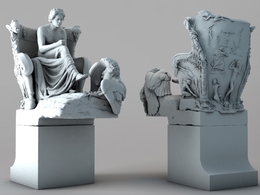 德国作曲家贝多芬与鹰C4D雕塑模型 Beethoven