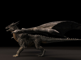 石龙3D模型 Cubebrush – Stone Dragon Maya Rig