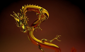 金龙C4D模型 Golden Dragon 3D model
