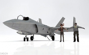 歼20战斗机和飞行员C4D模型[C4D+MAYA] The 3D fighter aircraft model