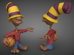 超酷的非洲篮球小男孩卡通角色C4D模型 Theodore 3d model