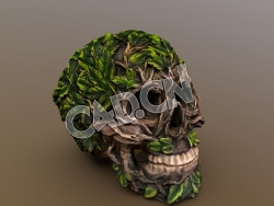 C4D树叶骷髅模型 Forest Skull