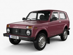 俄罗斯拉达泥瓦小型越野车 Lada Niva 4×4 21214 2012 3D model