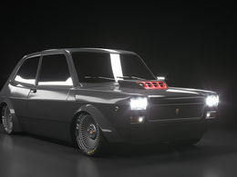 C4D Corona阿巴斯汽车渲染模型 abarth