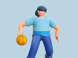 打篮球比赛男性人物C4D OCTANE模型下载