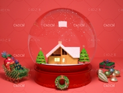 C4D OCTANE圣诞节电商促销场景