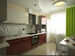C4D室内模型：时尚餐厅厨房渲染模型 Kitchen Pospelov c4d model