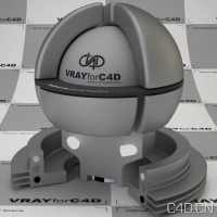 vray for c4d材质：Metal sandblasted 001