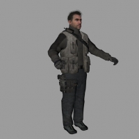 军事武装人员C4D模型 Makarov