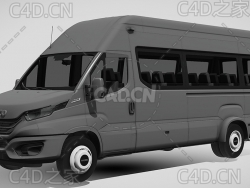 依维柯商务车客车商用车2022款小巴汽车C4D汽车模型下载