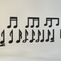 音乐符号C4D模型 Music Notes