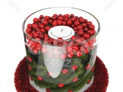 圣诞餐桌装饰松枝红球 CHRISTMAS TABLE DECORATION 3