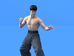 中国功夫**李小龙C4D模型 Bruce Lee Dragon Fighter – 3D Model