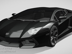 兰博基尼aventador超跑汽车两门跑车C4D汽车模型下载