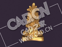 C4D欧式石膏雕花欧式象鼻罗马柱头雕塑模型_75 Kr-040