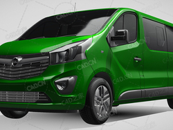 欧宝vivaro封闭车厢面包车货车2015款C4D汽车模型下载