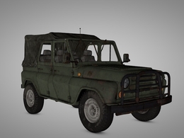 Steam《绝地求生》吃鸡战车C4D源文件：吉普车 Jeep