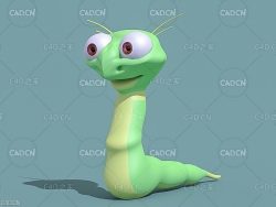 卡通虫子C4D模型 insect