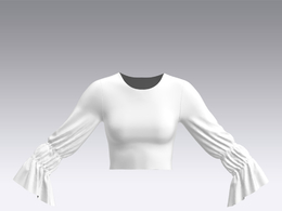 c4d模型女性衣服上衣Sleeves-43