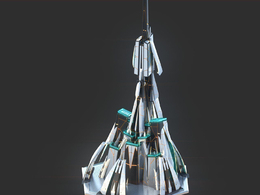 未来科幻创意摩天大楼建筑c4d模型 Sci-Fi Futuristic Future Fantasy City Building-1