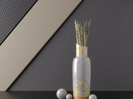 C4D Corona陶瓷装饰花瓶渲染工程