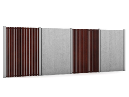 水泥围墙木板围挡C4D模型 FENCES 3D MODEL