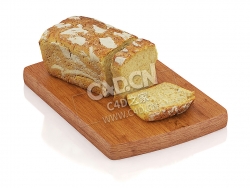 C4D冰镇全麦面包食物模型 Siiced wholemeal bread