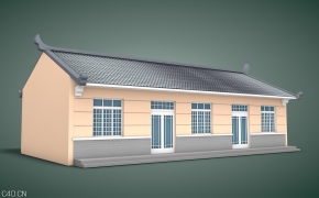 平房、瓦房、居民房屋C4D模型 Cottage 3D model