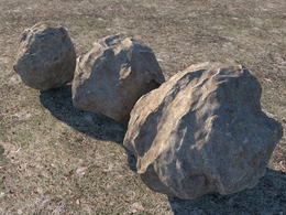 石头 石块C4D模型 Stones