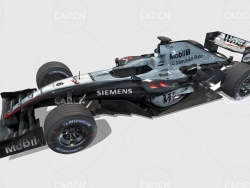 C4D低面迈凯轮f1赛carMclaren-f1-2004