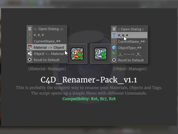 C4D R18脚本-材质对象标签重命名脚本C4d renamer pack v1.1