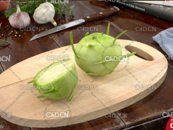 芥菜根 芥菜疙瘩C4D模型 Brassica juncea