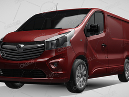 沃克斯豪尔vivaro-van-biturbo封闭车厢货车运输车面包车2015款C4D汽车模型下载