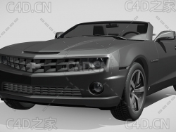 雪佛兰敞篷车2012款C4D汽车模型下载