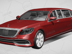 梅赛德斯迈巴赫s650普尔曼卫士汽车豪华轿车2019款C4D汽车模型下载