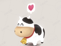 卡通小奶牛 cow-havest-moon