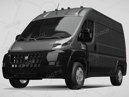 道奇RAM封闭车厢货车运输车商务车promaster2015款C4D汽车模型下载
